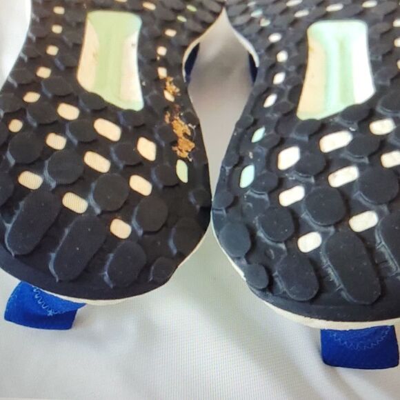 11 ADIDAS SOLAR BOOST Continental Tire Sole blue green fly knit running Shoes - Picture 8 of 13